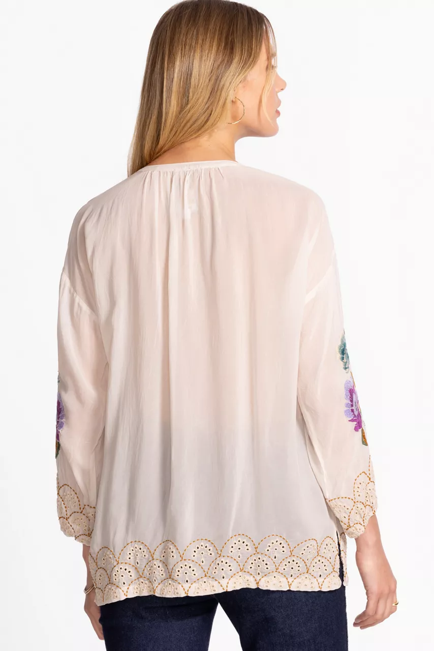 Johnny Was MARGOT BLOUSE Ecru