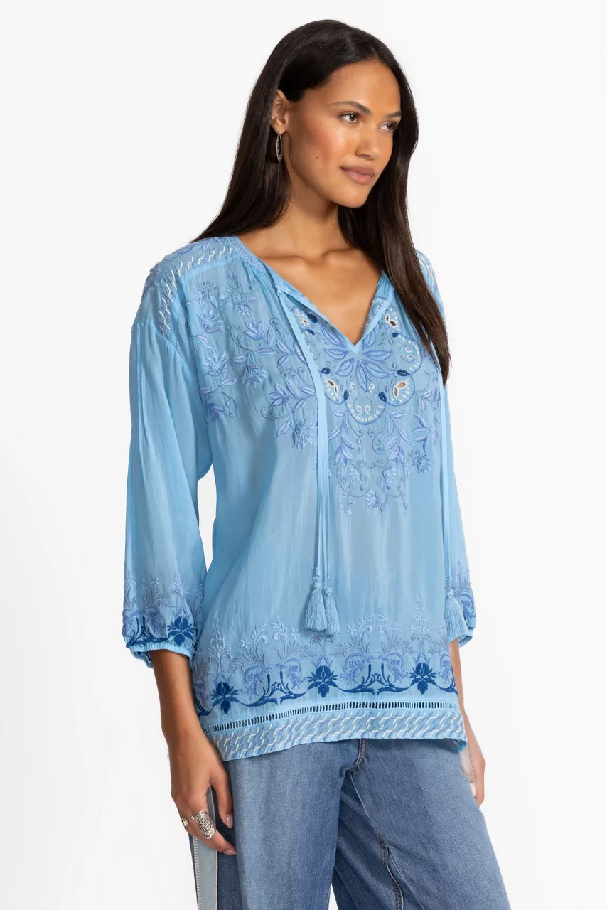 johnny was MARGOT BLOUSE Ethereal Blue