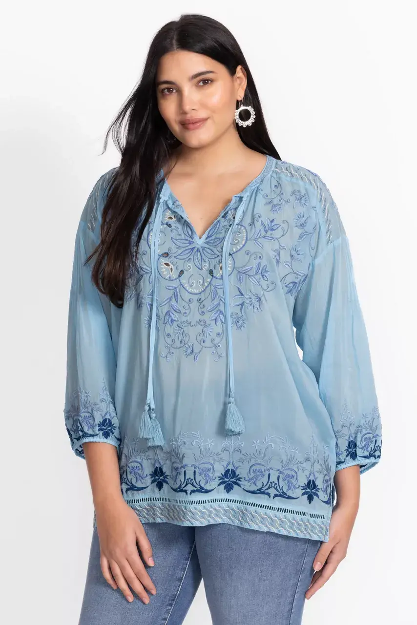 johnny was MARGOT BLOUSE Ethereal Blue