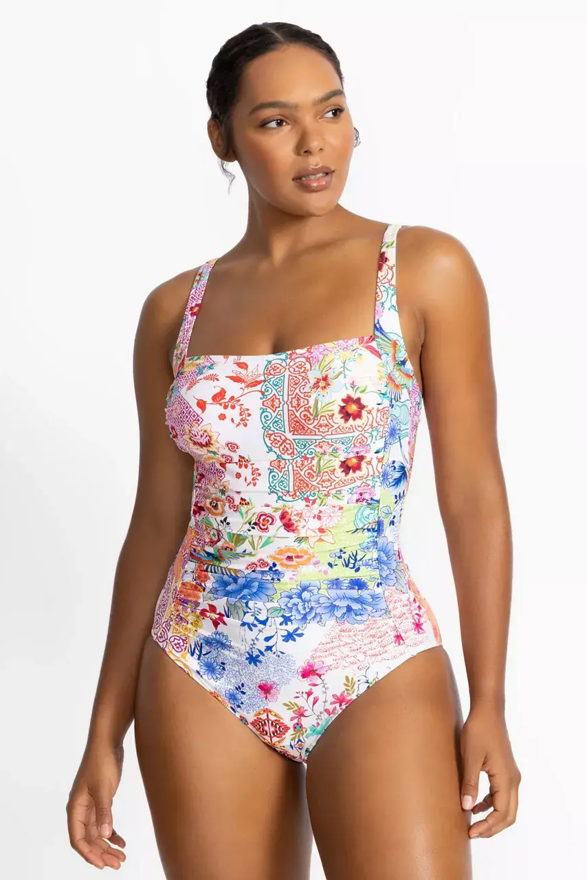 Johnny Was MARILYN RUCHED ONE PIECE Paula