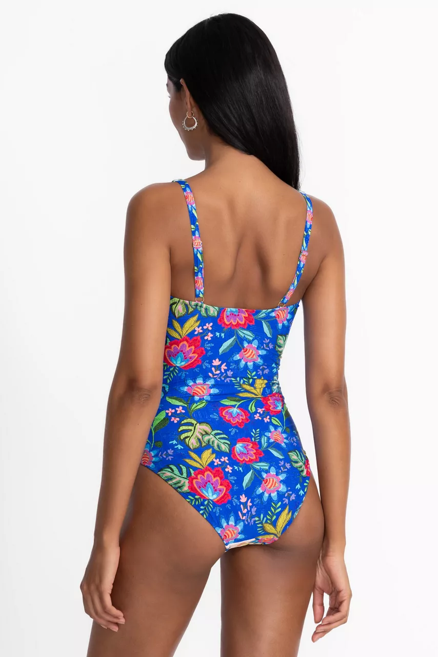 Johnny Was MARILYN RUCHED ONE PIECE Roumba