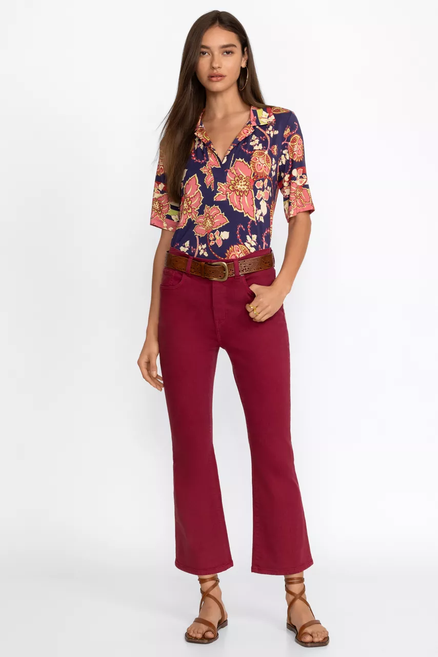 Johnny Was MARSEILLE BABY BOOT Candy Apple Red