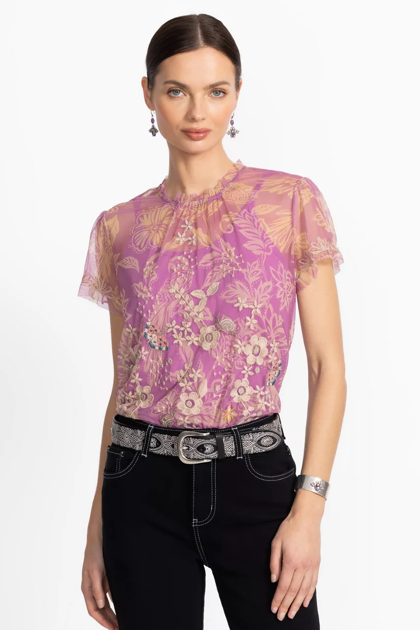 johnny was MAZZY RUFFLE NECK BLOUSE Noah Blushing