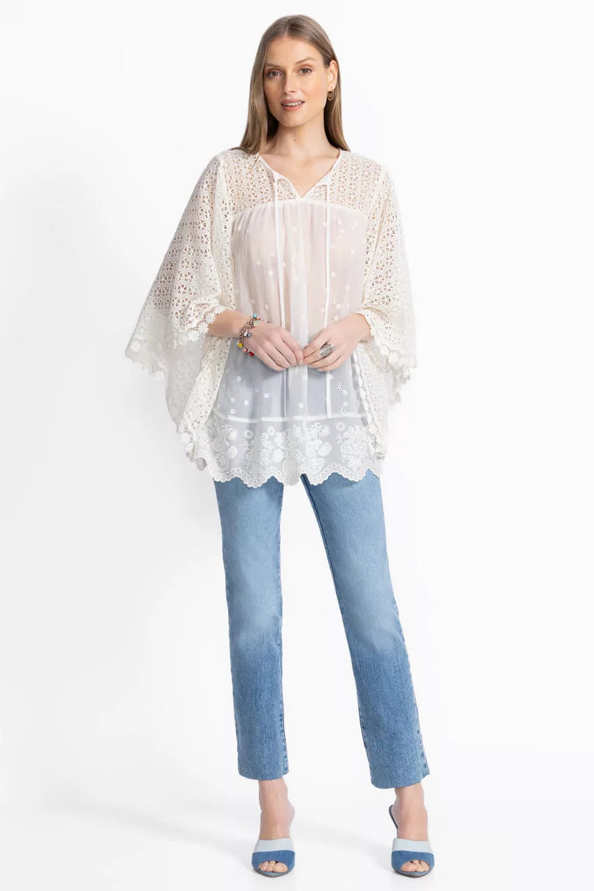 Johnny Was MELODIE TUNIC White