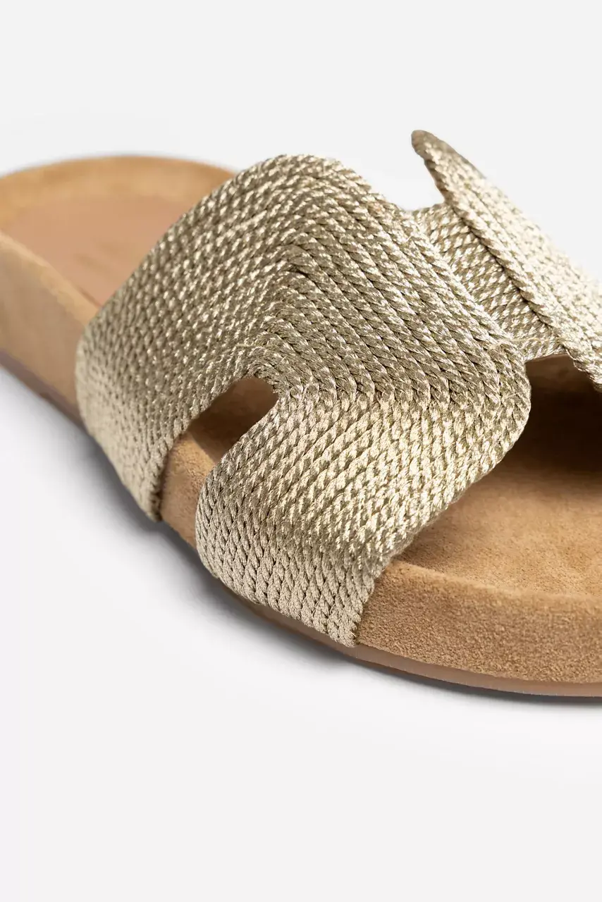 Johnny Was METALLIC ROPE SLIDE Gold