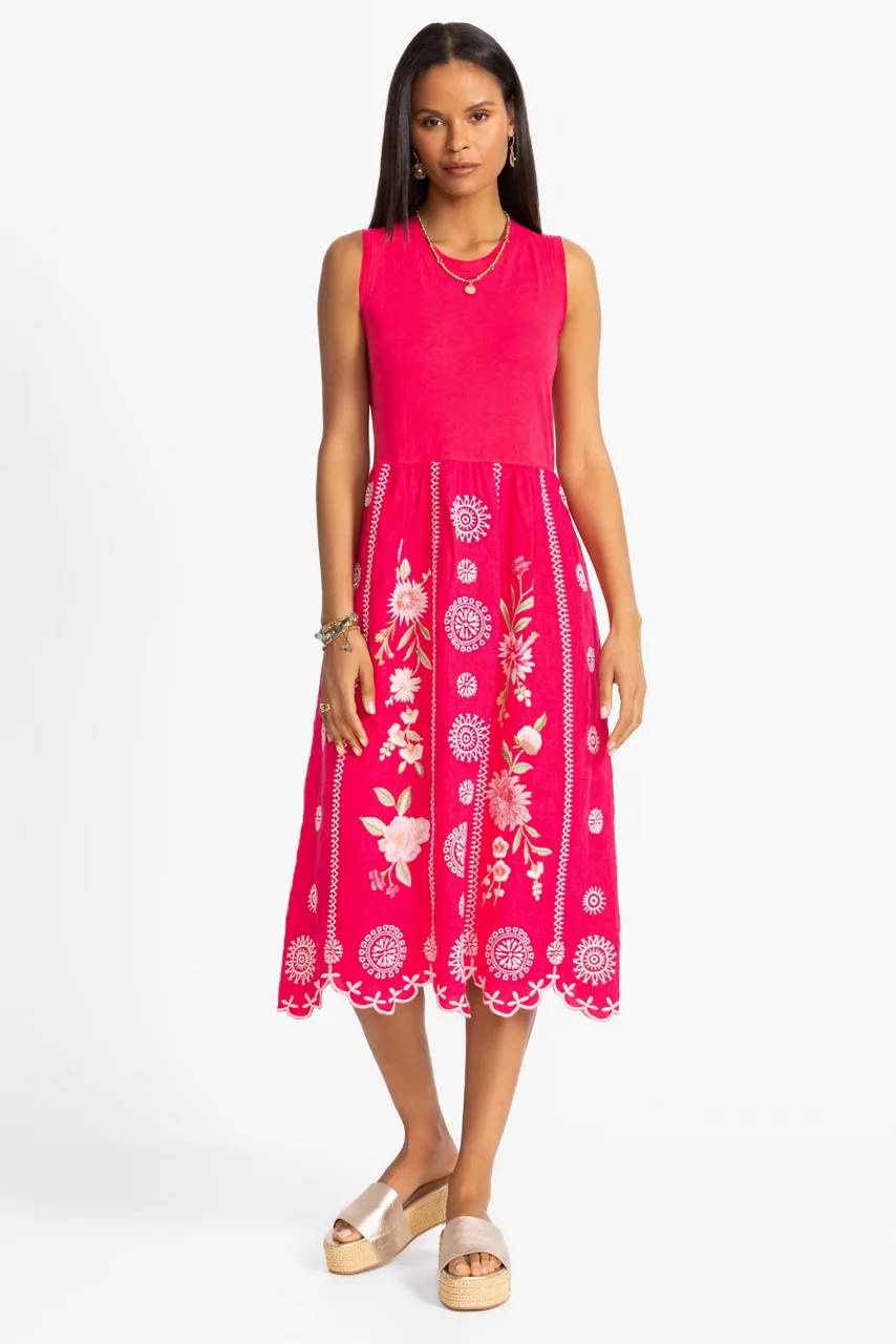 Johnny Was MIXED MEDIA TANK DRESS Jazzy