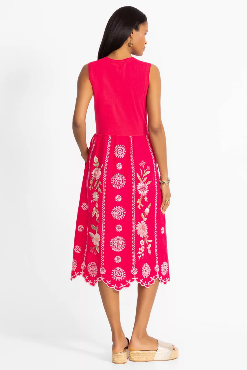 Johnny Was MIXED MEDIA TANK DRESS Jazzy