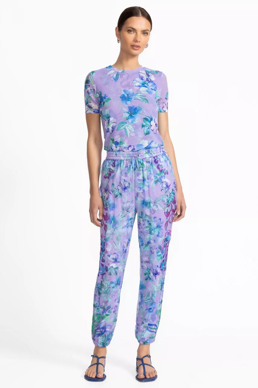 Johnny Was NINA JOGGER PANT Rose Of Sharon Purple