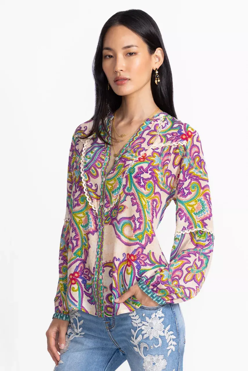 Johnny Was NOELLIE SHIRT Light Paisley