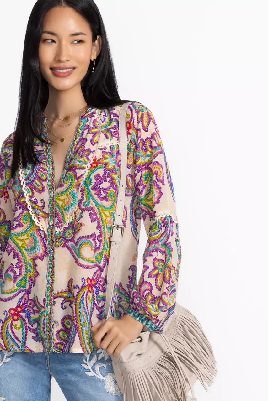 Johnny Was NOELLIE SHIRT Light Paisley