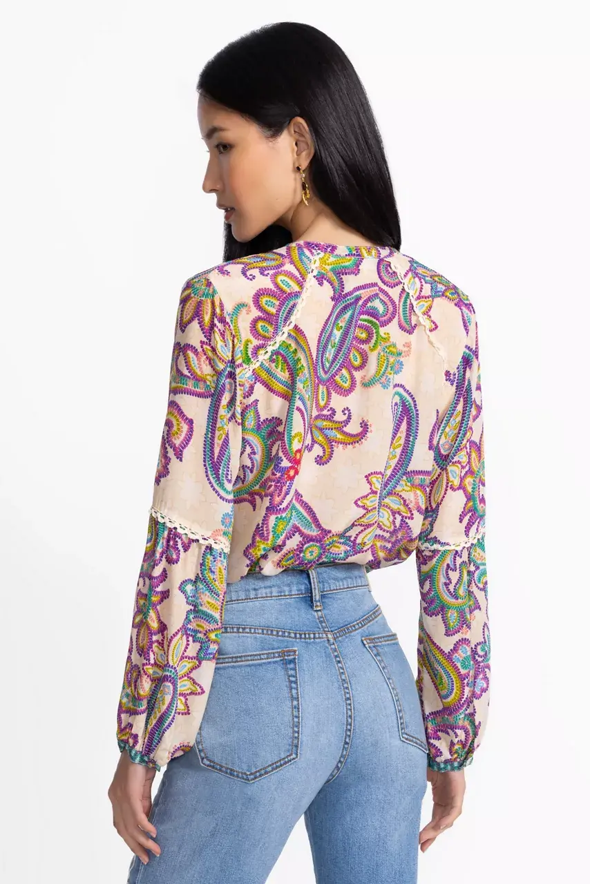 Johnny Was NOELLIE SHIRT Light Paisley