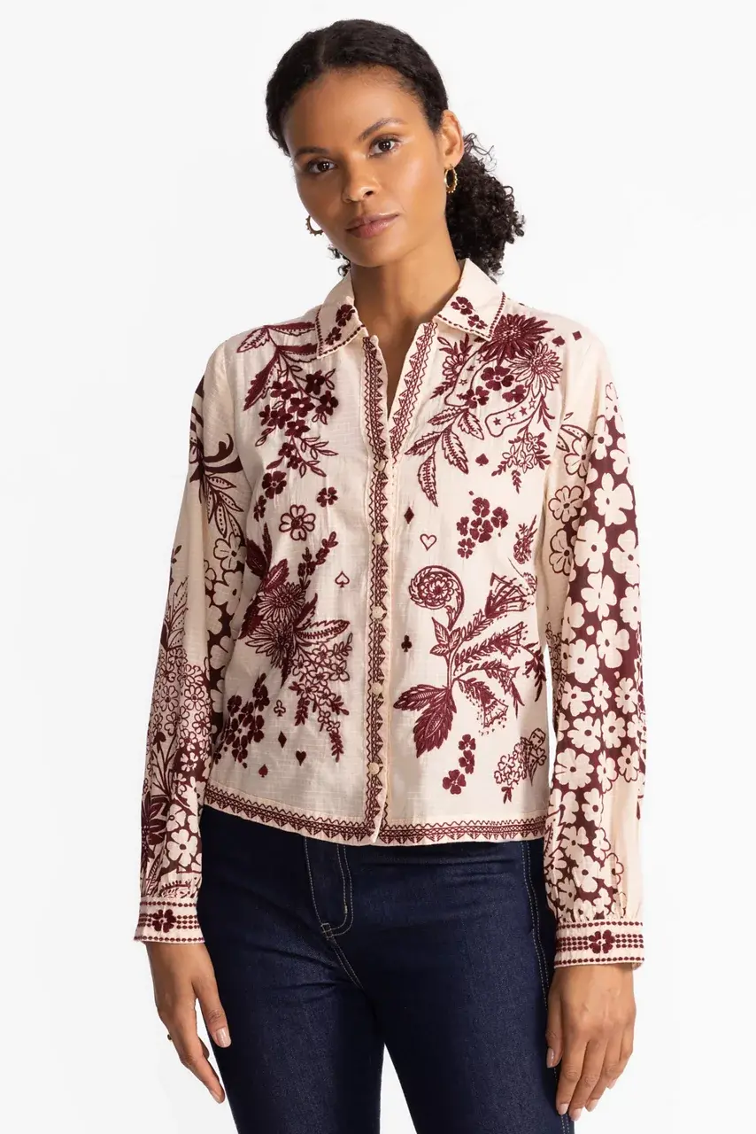 johnny was OPEN NECK SHIRT Aquijio