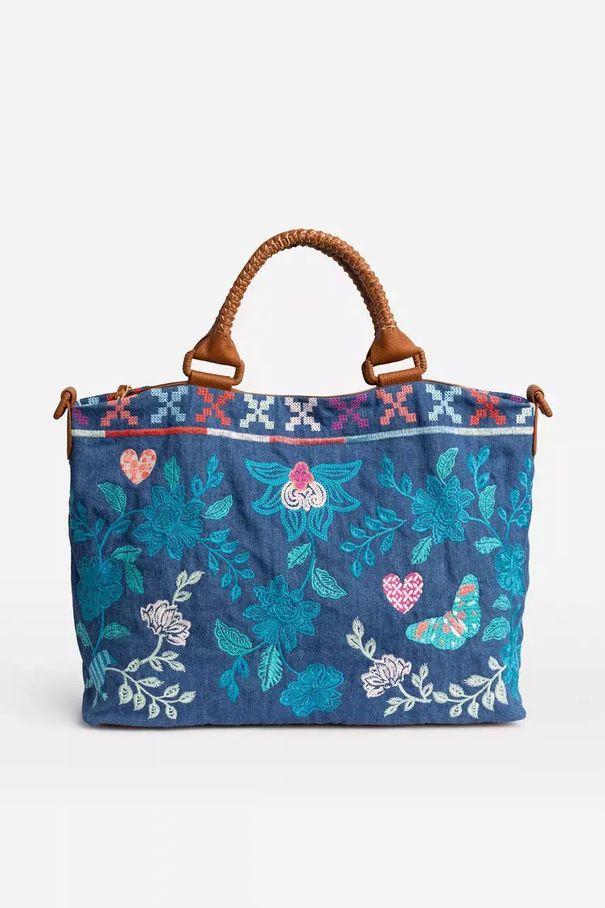 Johnny Was OVERNIGHT BAG Denim