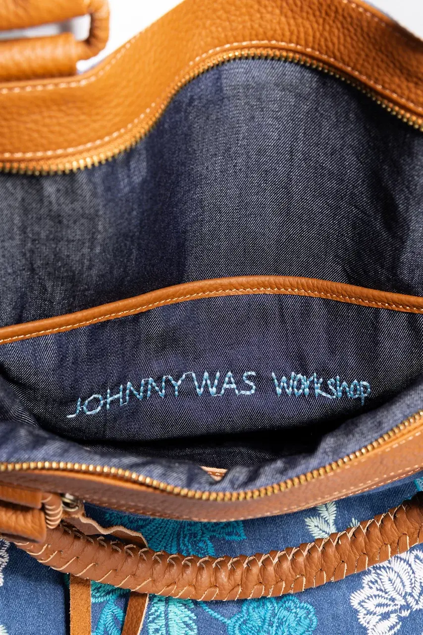 Johnny Was OVERNIGHT BAG Denim