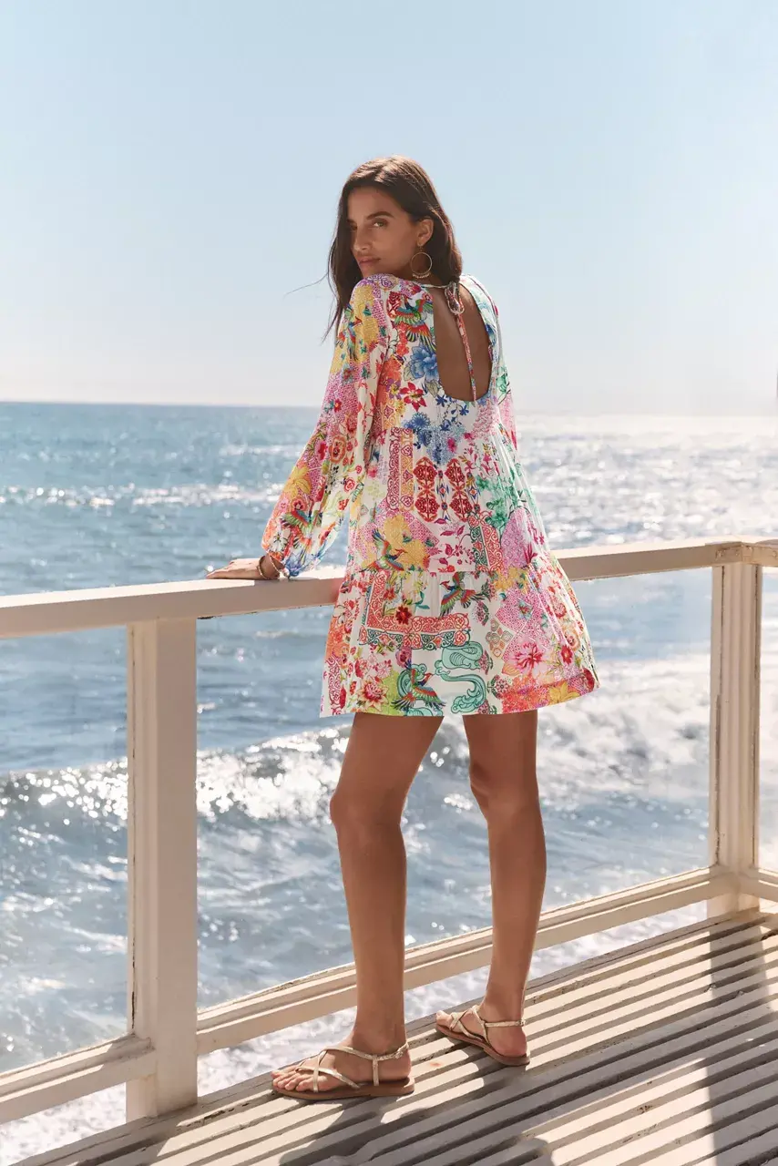 johnny was PAULA TIERED MINI DRESS Paula