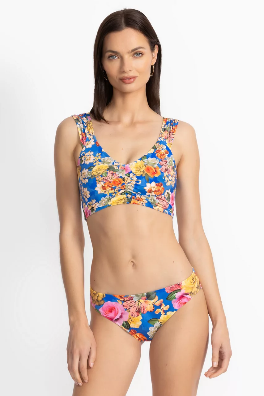 johnny was PAULINE RUCHED CROP BIKINI TOP Pauline