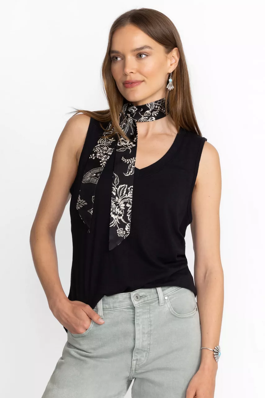 Johnny Was PEALIM BLOOM SILK SCARF Pealim Chani