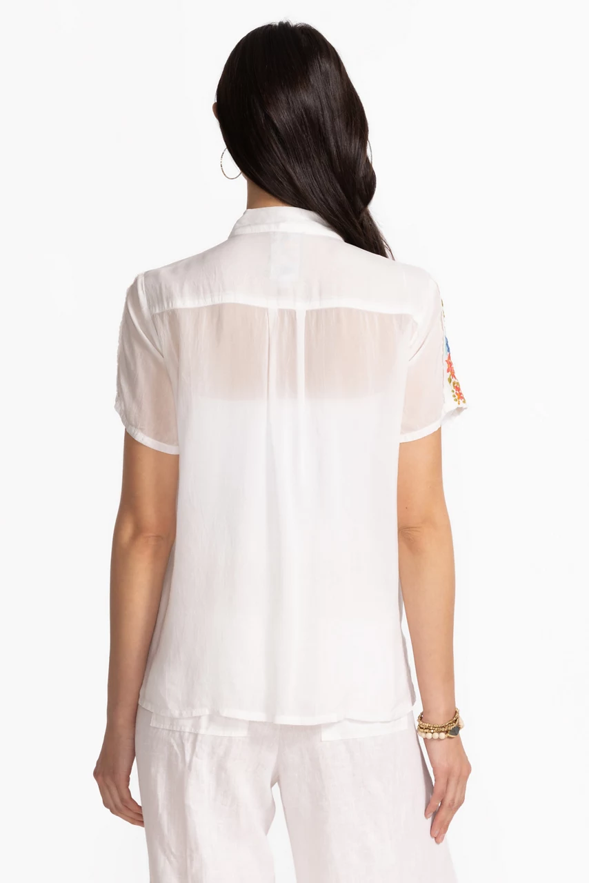 Johnny Was PETRA SHIRT White