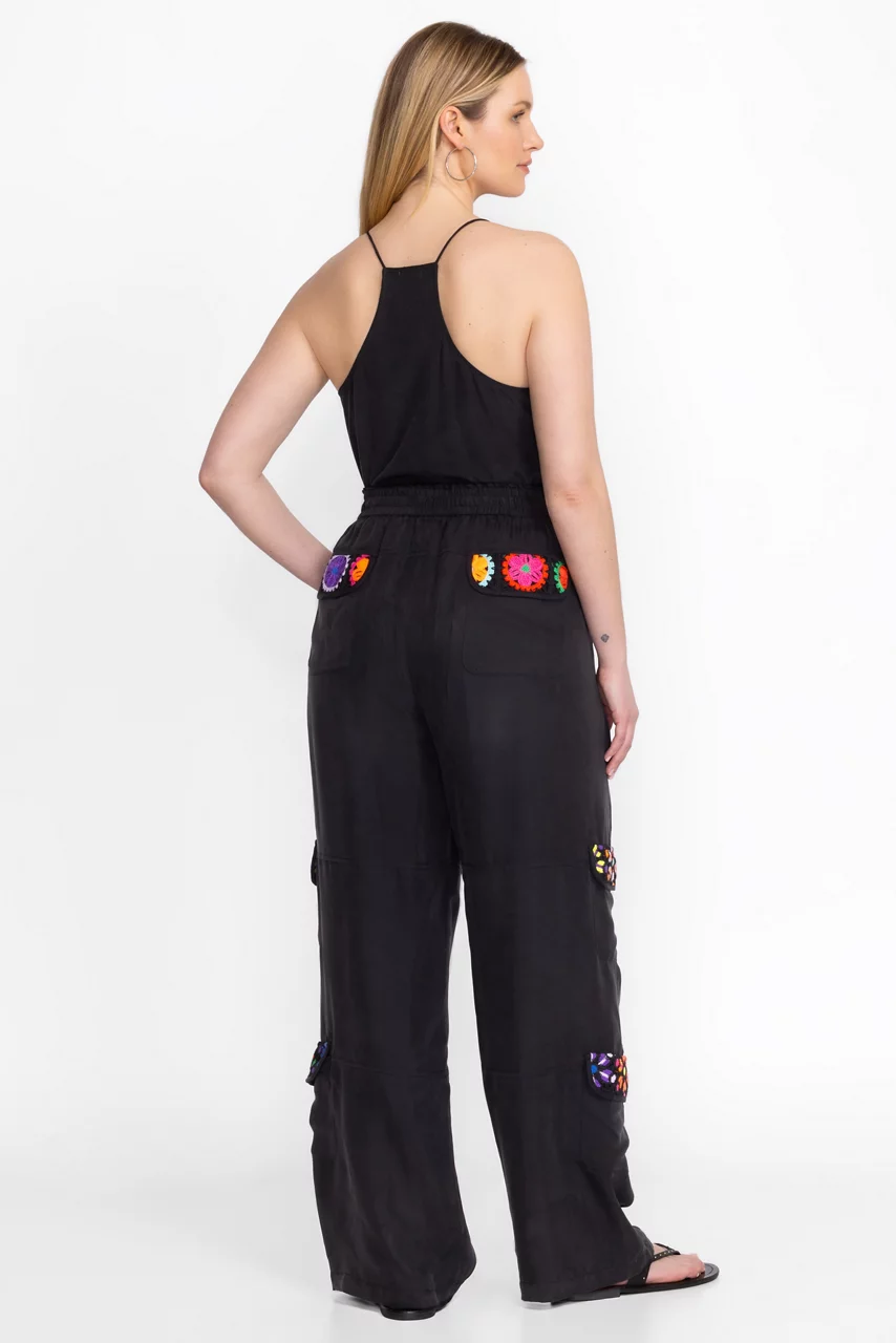 Johnny Was PHILLIS CROCHET PANT Black