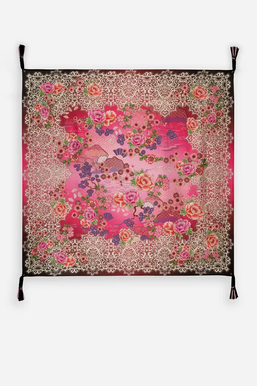 johnny was PINK LACE SCARF Pink Lace Scarf Print