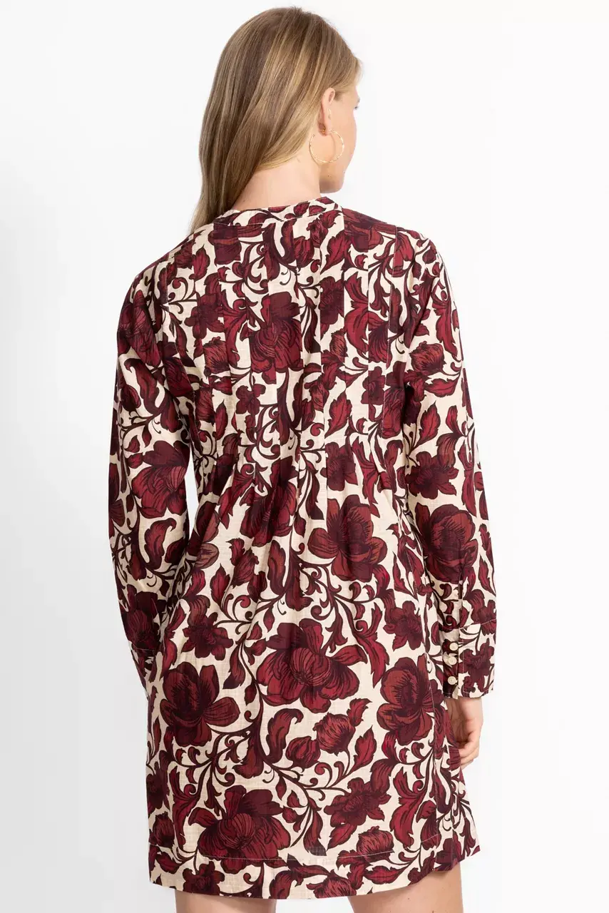 Johnny Was PLEATED DRESS Camilla Red