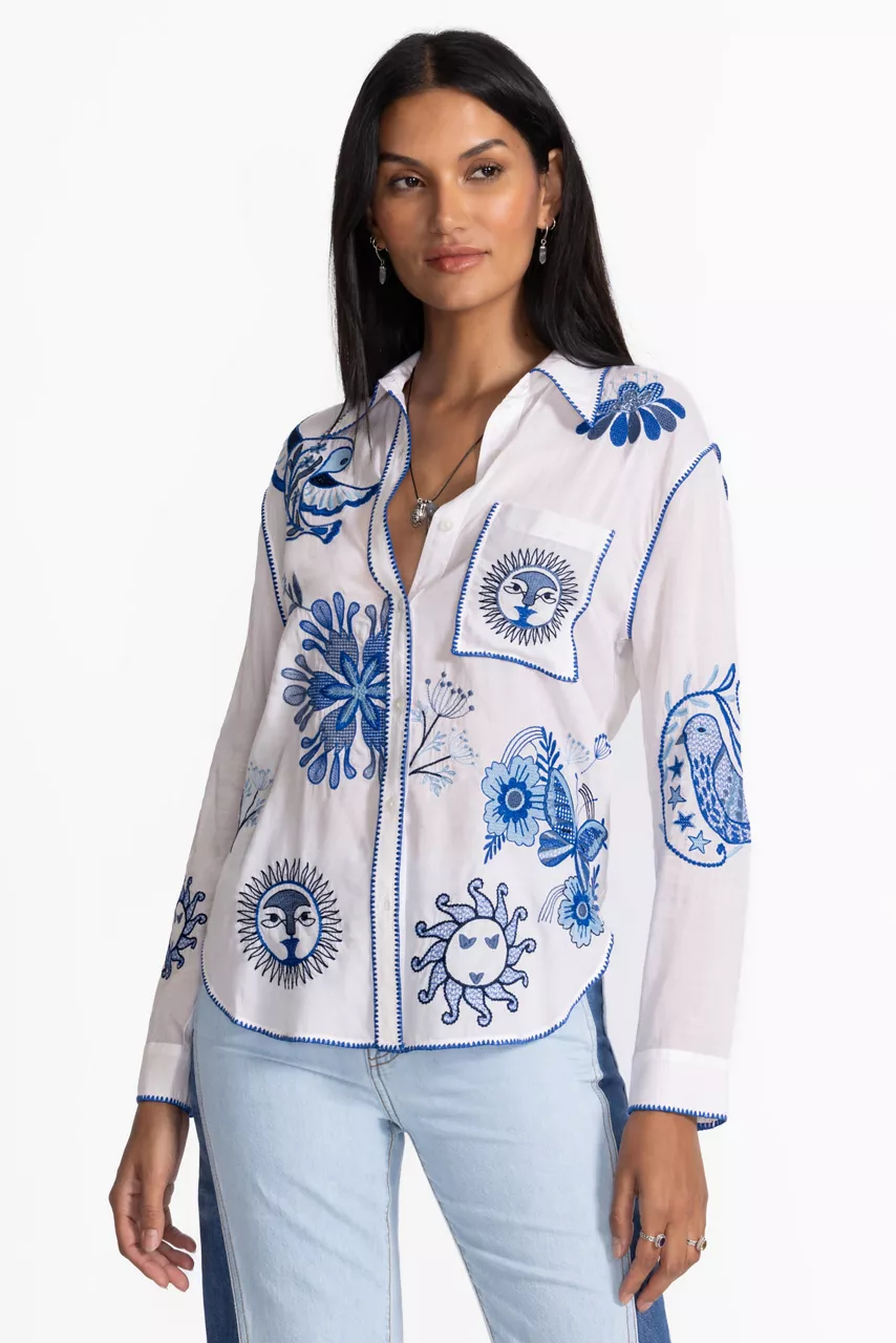 johnny was POCKET RELAXED SHIRT White