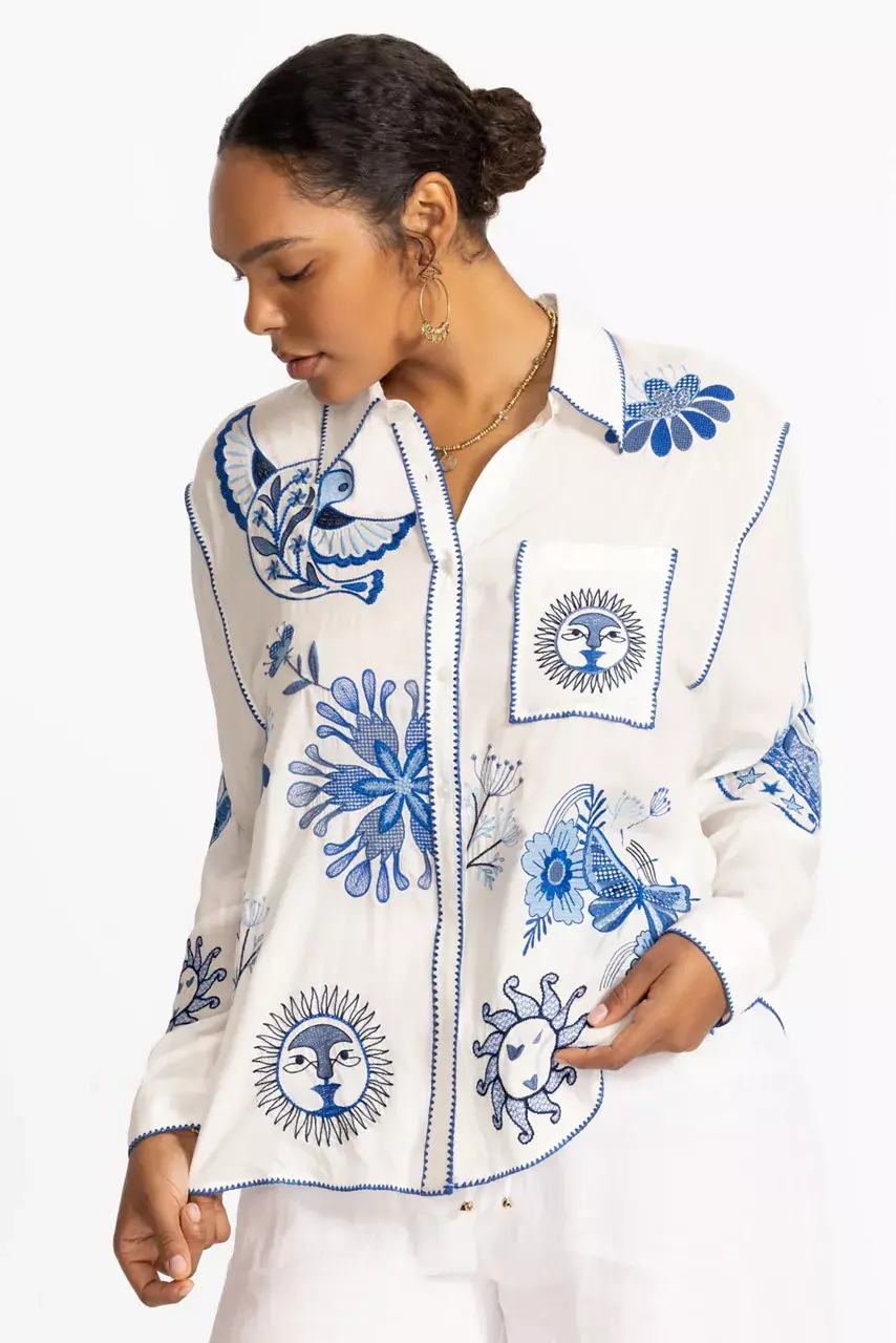 johnny was POCKET RELAXED SHIRT White