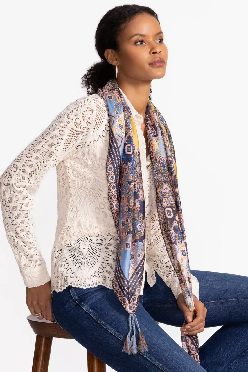 Johnny Was POMONA SILK SCARF Pomona