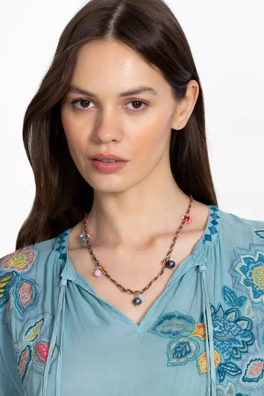 Johnny Was PRECIOUS PEARL CHARM NECKLACE Assorted