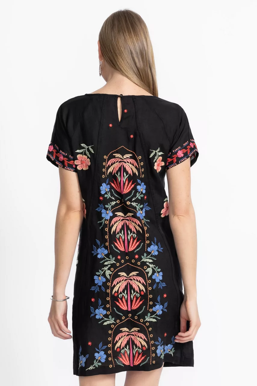 Johnny Was RAGLAN SEAMED DRESS Black