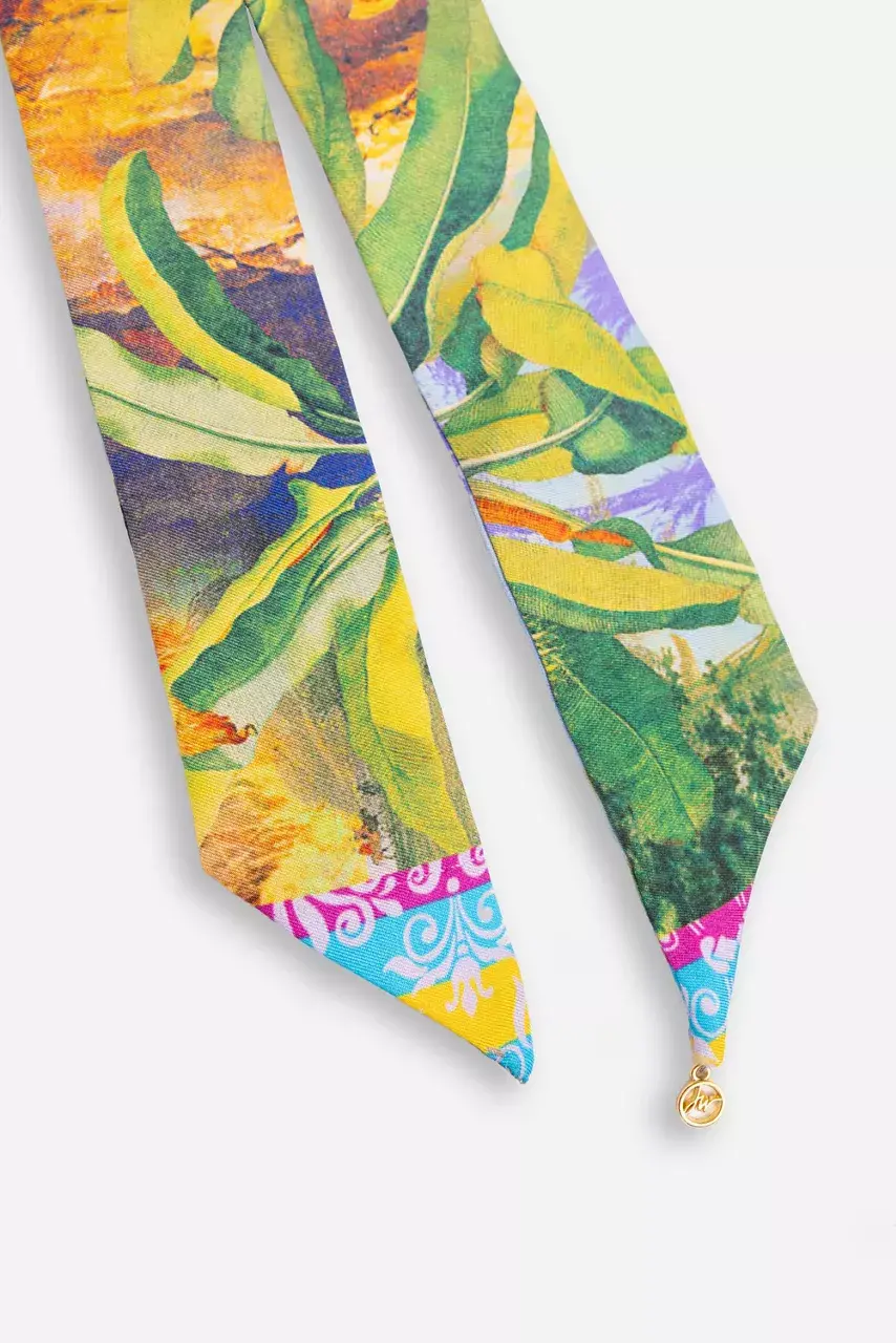 Johnny Was RAWI SILK SCARF Rawi Scarf Print