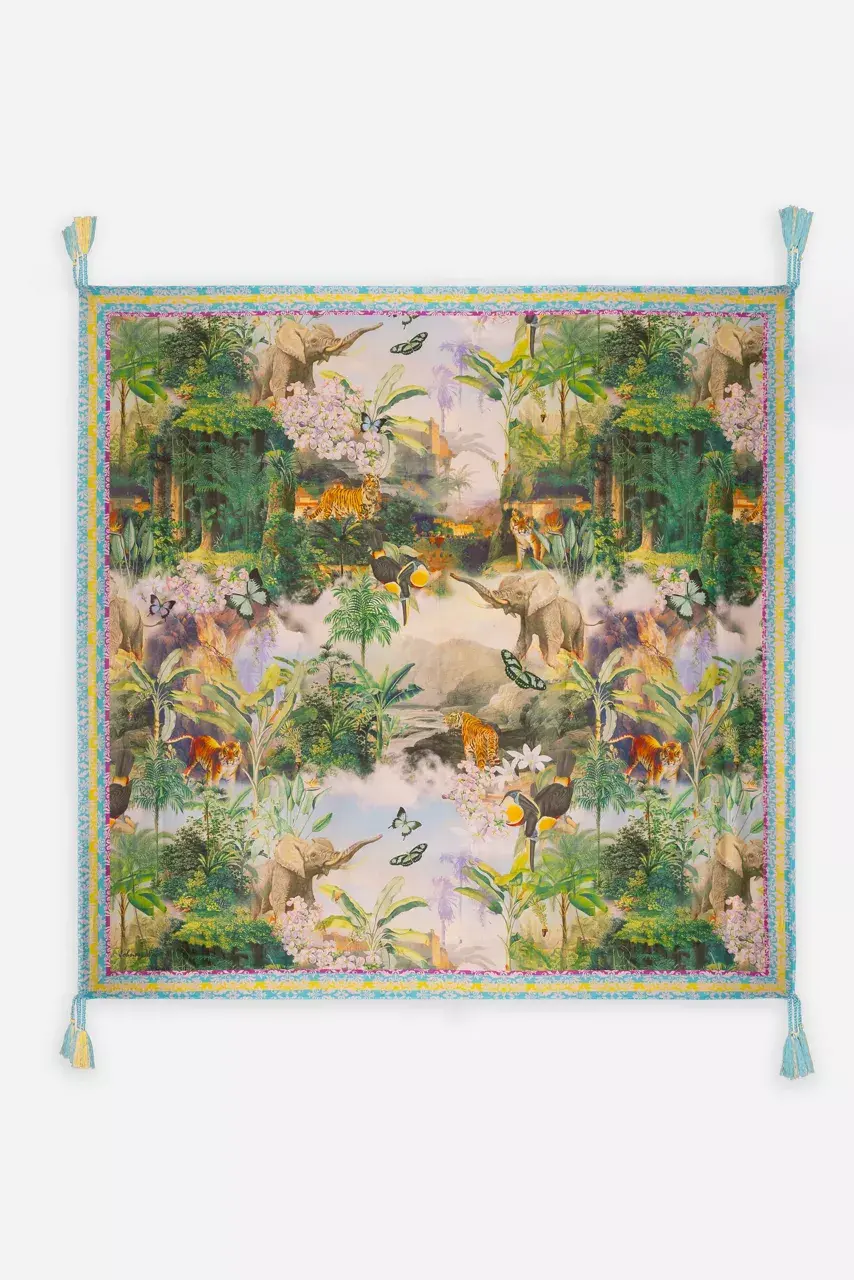 johnny was RAWI SILK SCARF Rawi Scarf Print