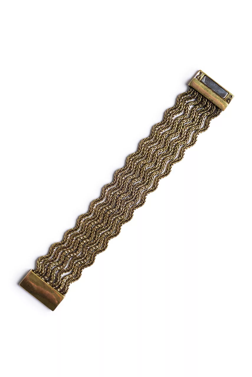 Johnny Was RIC RAC SEVEN STRAND BRACELET Gold