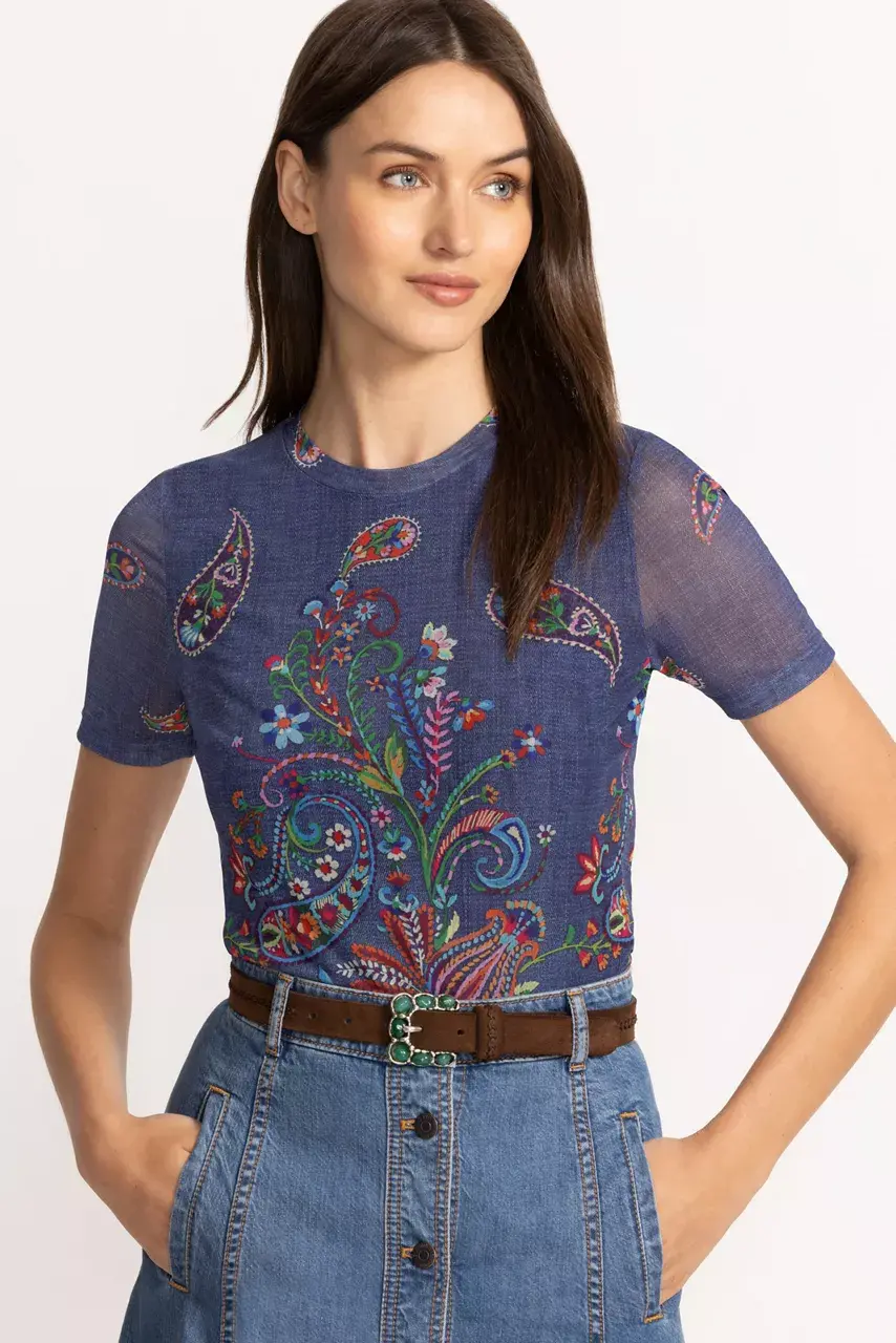 Johnny Was ROCCIA ITALIAN SUEDE BELT Brown