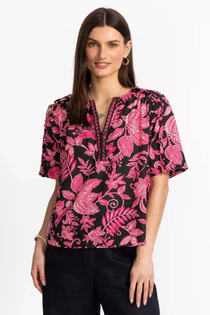 johnny was RUFFLE SEAM TOP Alycia Black