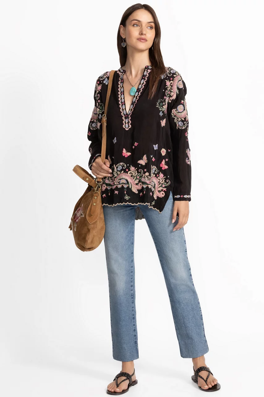 Johnny Was SAMI TUNIC Black