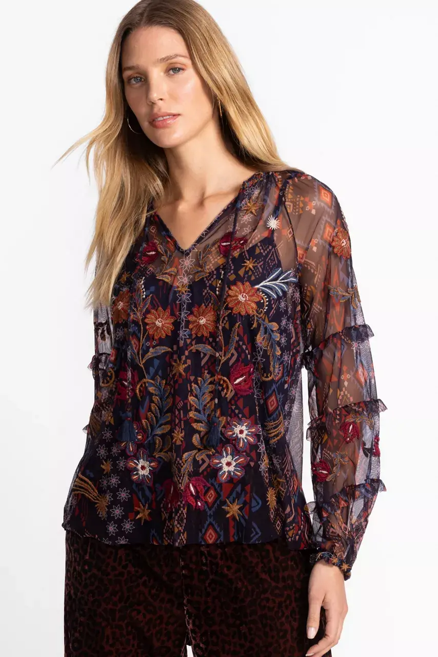 johnny was SAPHIRE MESH BLOUSE Monika