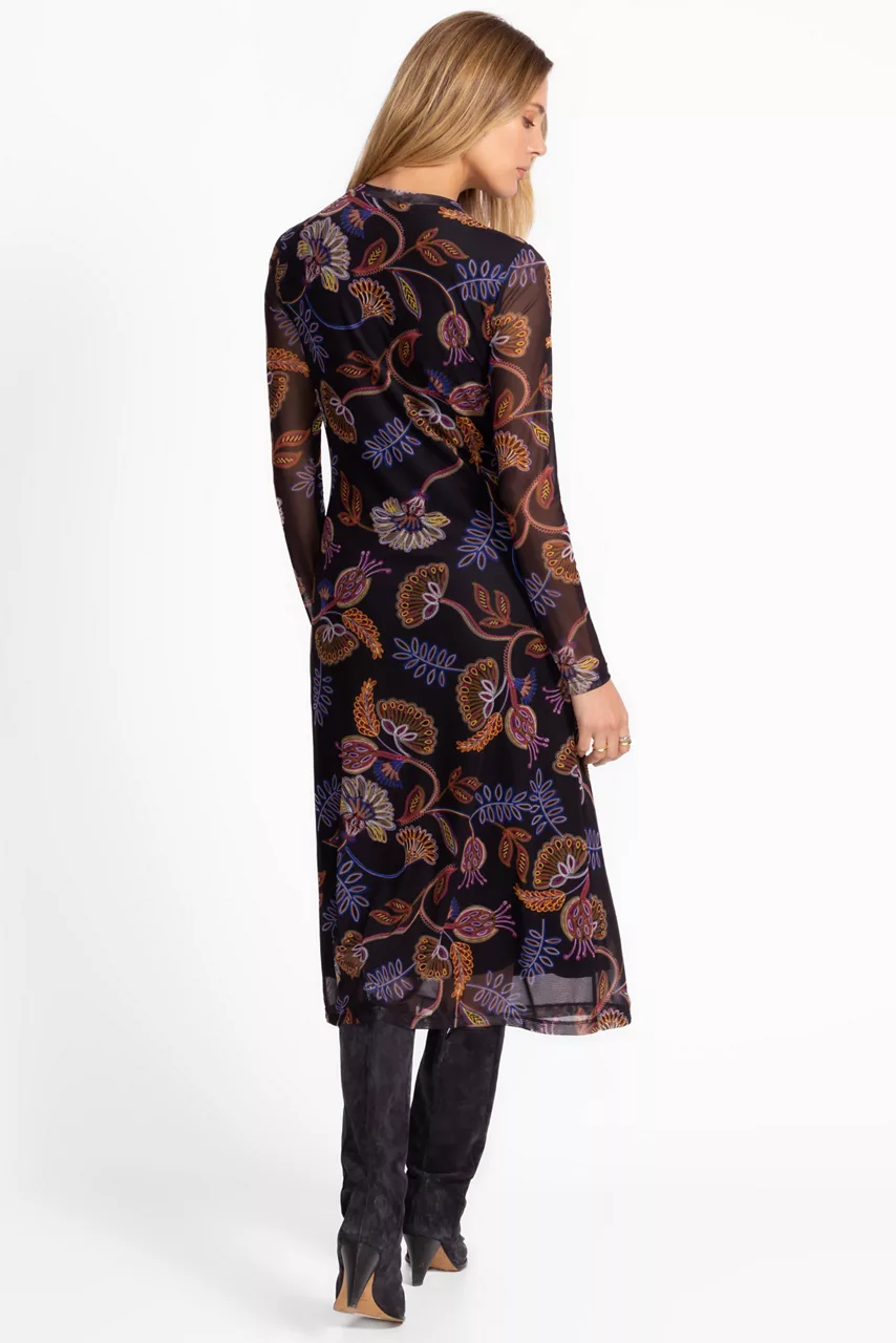 Johnny Was SHELLY ASYMMETRIC MESH DRESS Ginnie