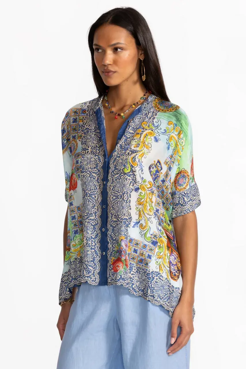 Johnny Was SHIRO BUTTONED DOWN SHIRT Christy