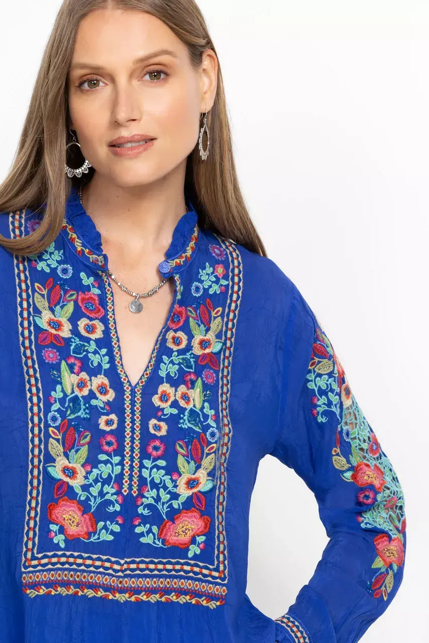 Johnny Was SIMONE BLOUSE Bluing