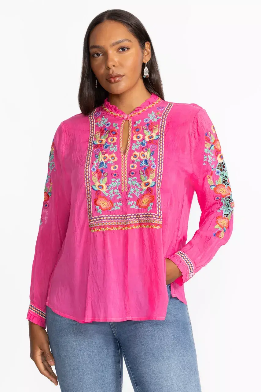 johnny was SIMONE BLOUSE Raspberry Sorbet