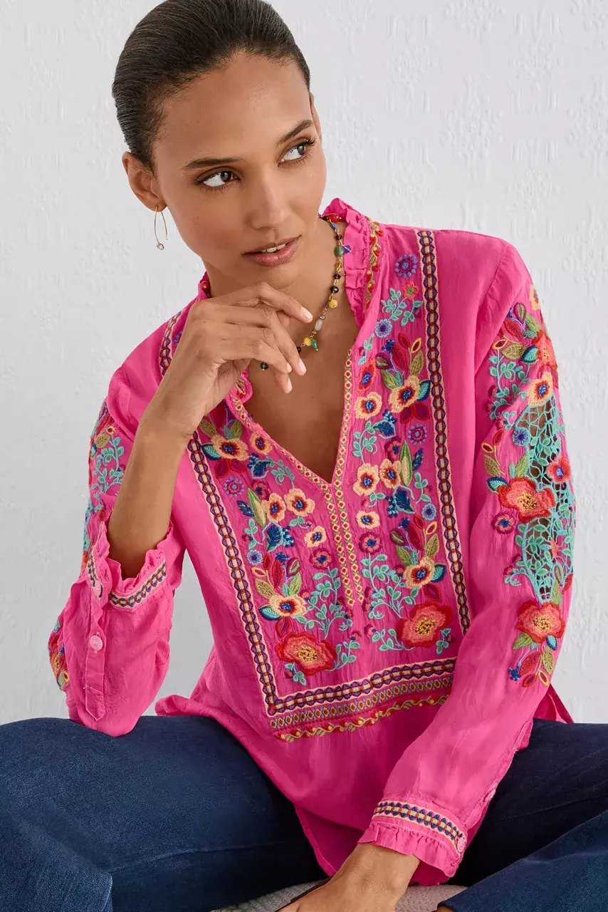 johnny was SIMONE BLOUSE Raspberry Sorbet