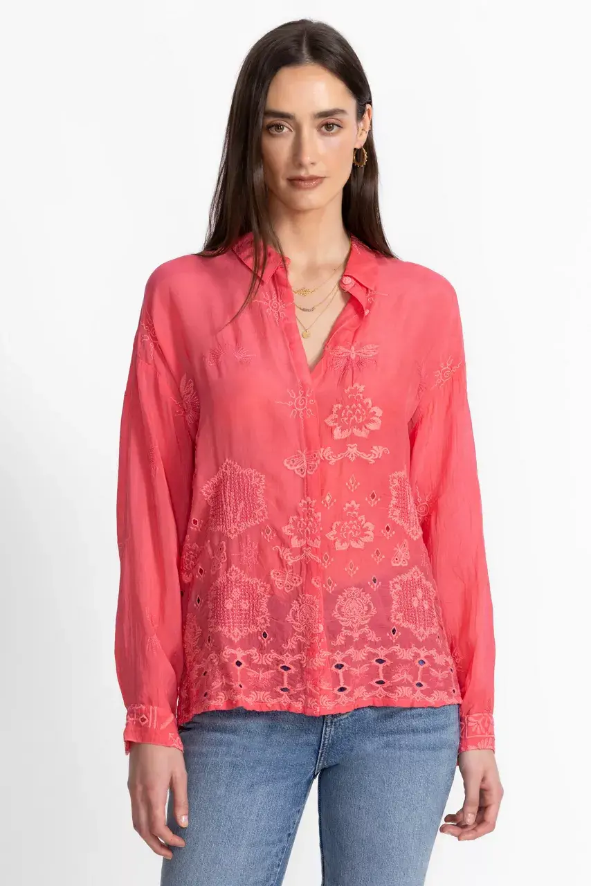 Johnny Was SLIM AUDREY BUTTON DOWN