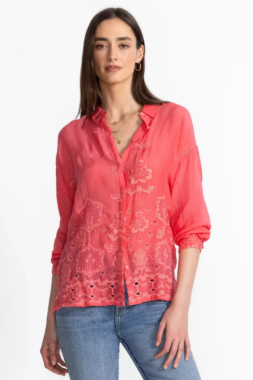 johnny was SLIM AUDREY BUTTON DOWN