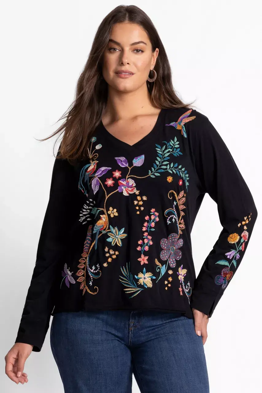 johnny was SLIT SLEEVE TEE Black