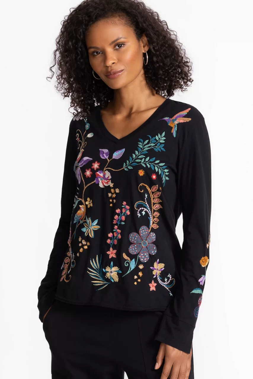 johnny was SLIT SLEEVE TEE Black