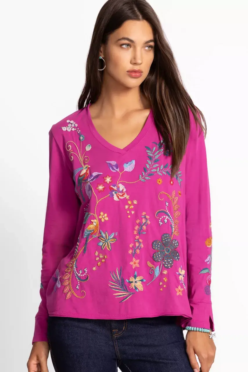 johnny was SLIT SLEEVE TEE Festival Fuschia