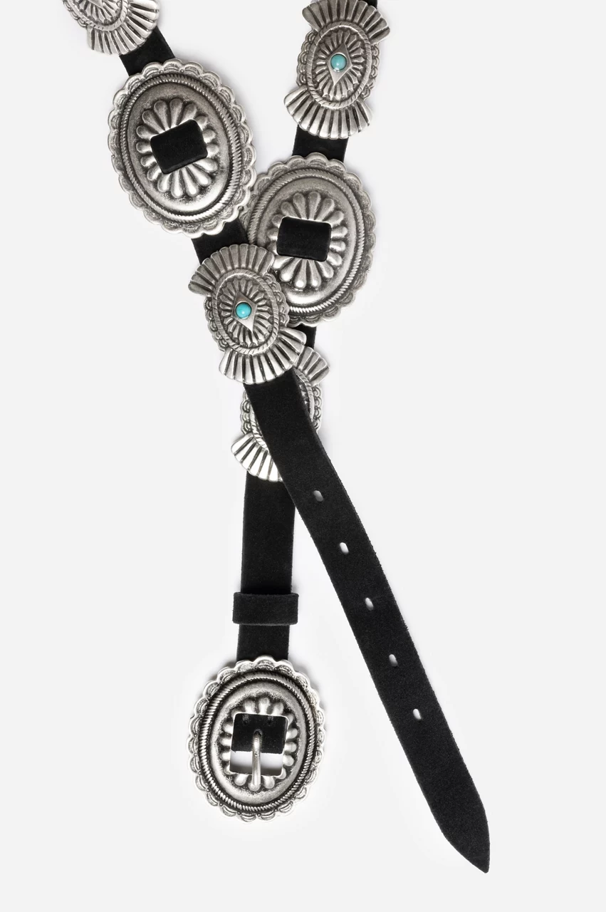 Johnny Was Sole Italian Leather Conch Belt