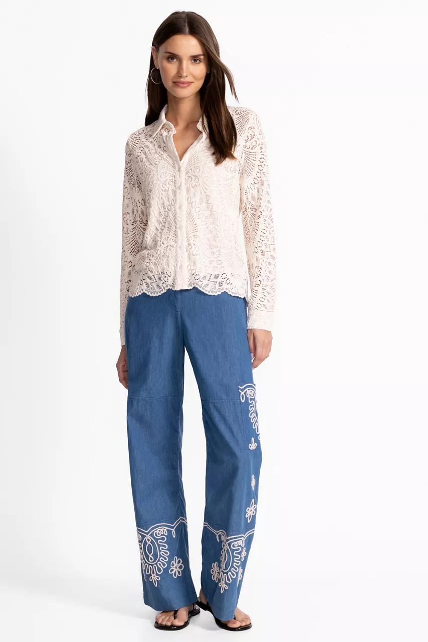 johnny was SOUTACHE CARGO PANT Denim Indigo