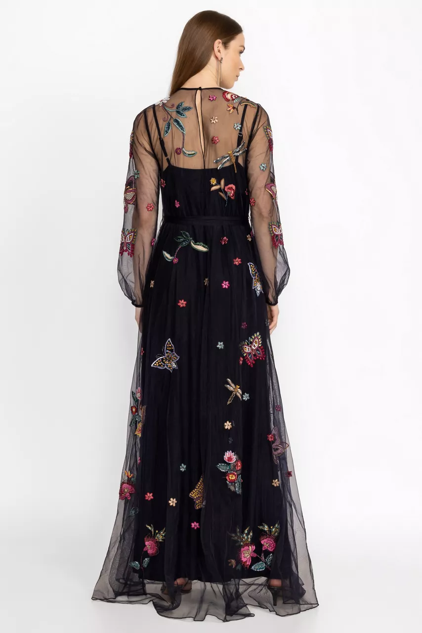 Johnny Was SPELLBOUND DRESS Navy